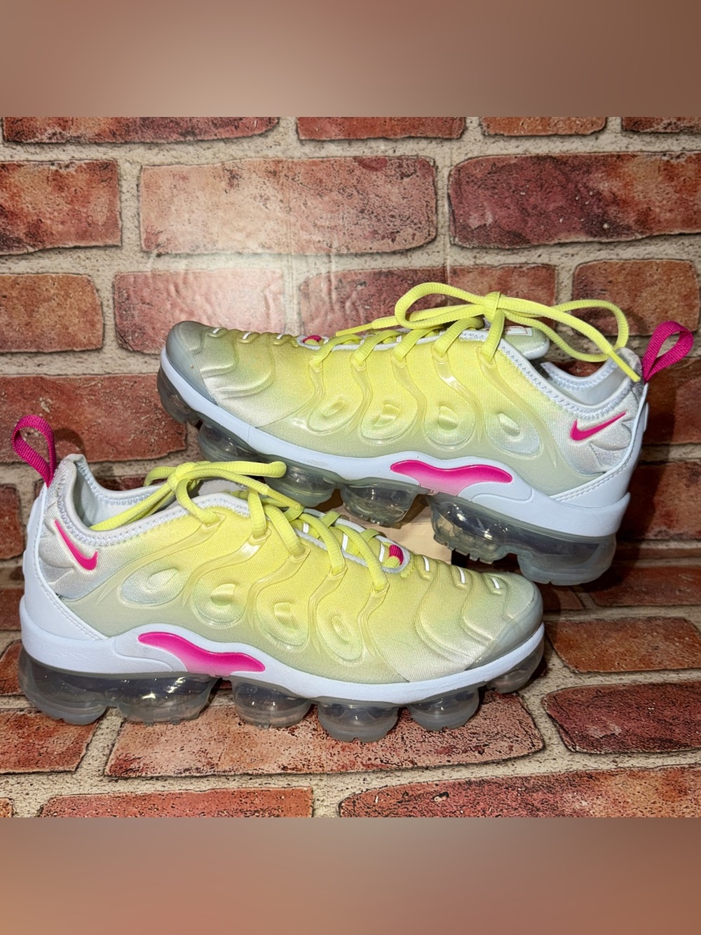 Pre-Owned Nike Air Vapormax Plus Blue Tint Lemon Twist Size 7.5 FQ8882-423